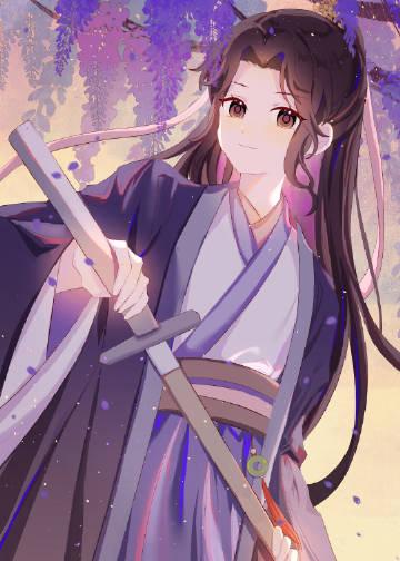 长发绾君心下一句